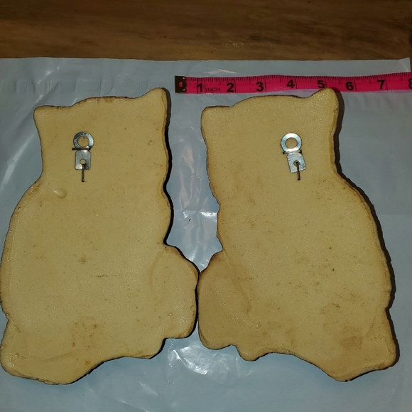 MCM Vintage owls Wall Plaques Set - Picture 3 of 3